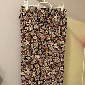 LIZ CLAIBORNE Capri Pants, Size XL, Casual Comfort Cotton/Rayon Blend, Floral